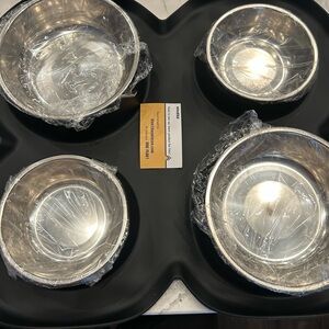 Premium Stainless Steel Pet Bowls with Black Base